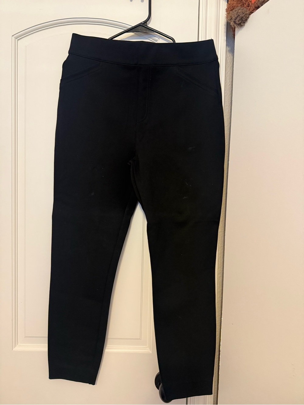 SPANX Kids Black Leggings with Cream Side Stripe